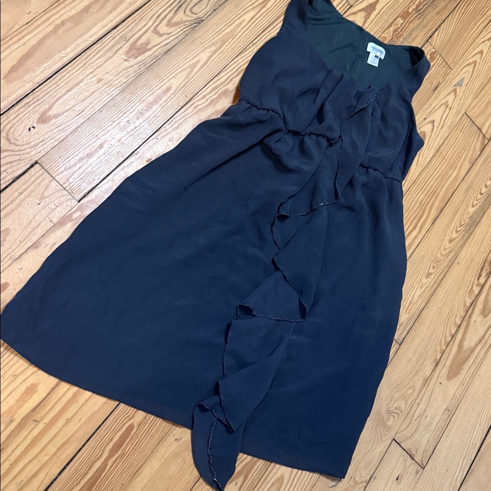 Vintage Motherhood Maternity Dress Gray size medium Elegant Black